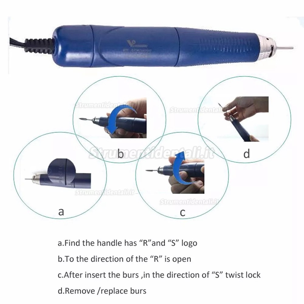 Manipolo Brushless per Micromotore Dentale StrongDrill Q9T-R-M90000 50.000 giri/min Manipolo Brushless per Micromotore Dentale StrongDrill Q9T-R-M90000 50.000 giri/min