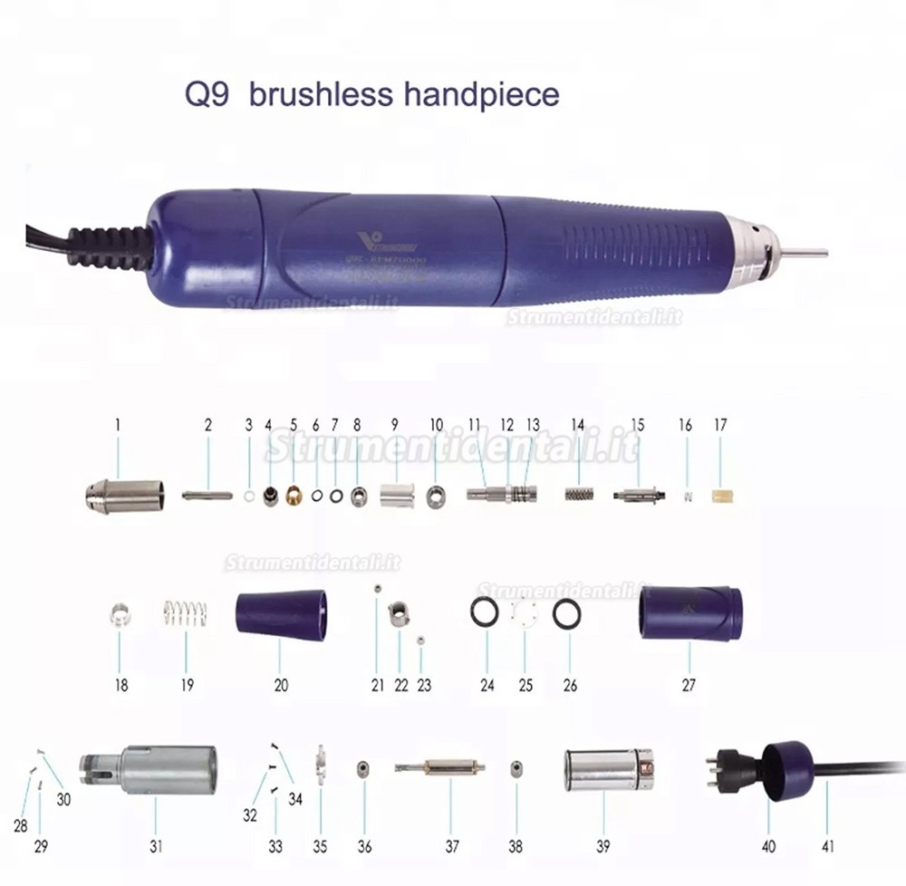 Manipolo Brushless per Micromotore Dentale StrongDrill Q9T-R-M90000 50.000 giri/min Manipolo Brushless per Micromotore Dentale StrongDrill Q9T-R-M90000 50.000 giri/min