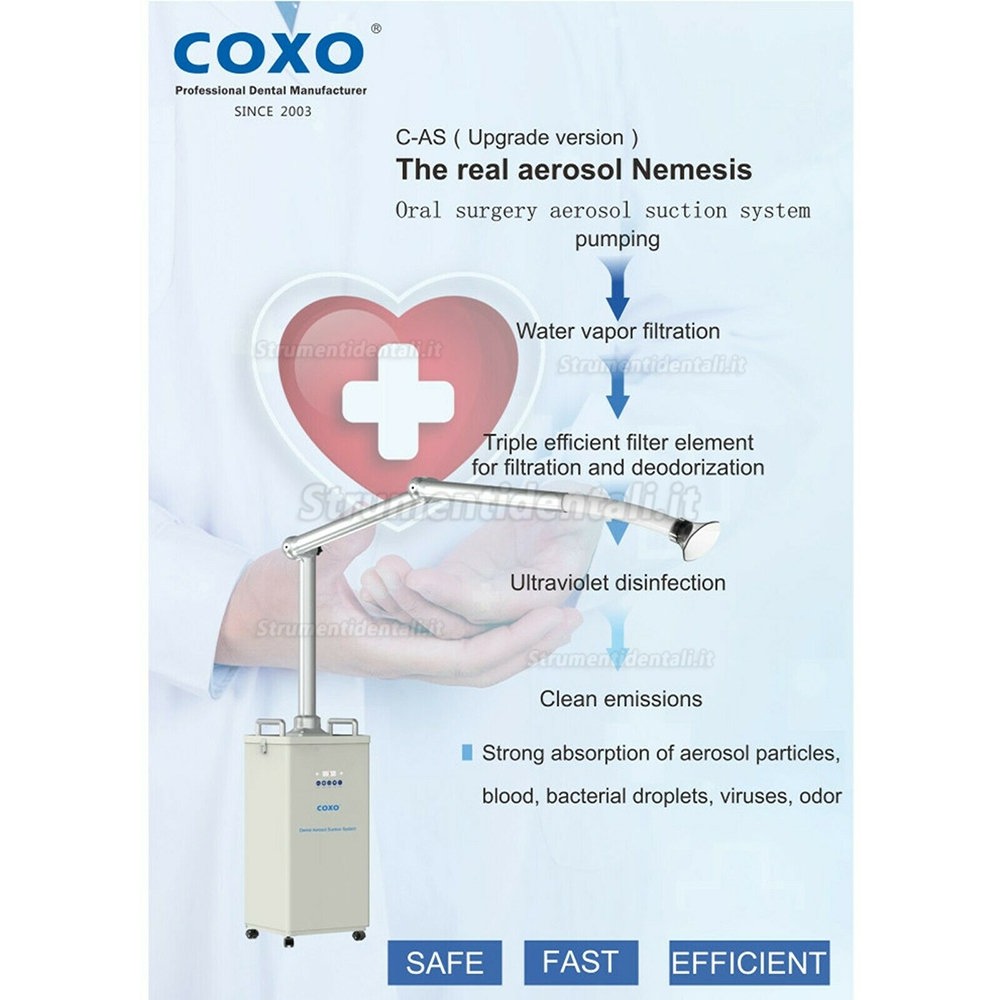 COXO C-AS aspiratore aerosol dentista con sterilizzazione UV (approvato dalla CE e FDA)