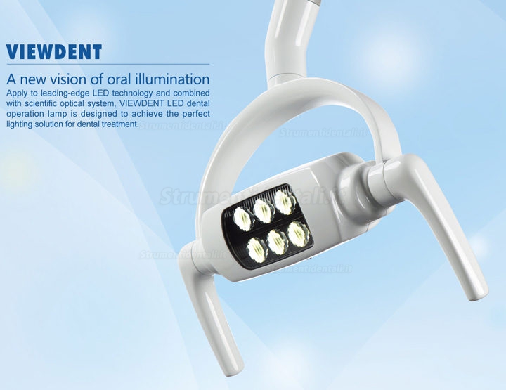 Dentale 8W Luci di soffitto LED Lampada scialitica odontoiatrico con braccio