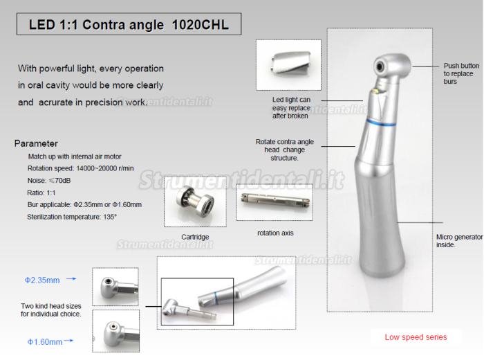 TEALTH® 1020CHL Contrangolo anello blu con Led