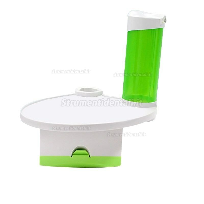 Portabicchieri 3 in 1 con scatola fazzoletti + vassoio vassoio verde per poltrona odontoiatrica