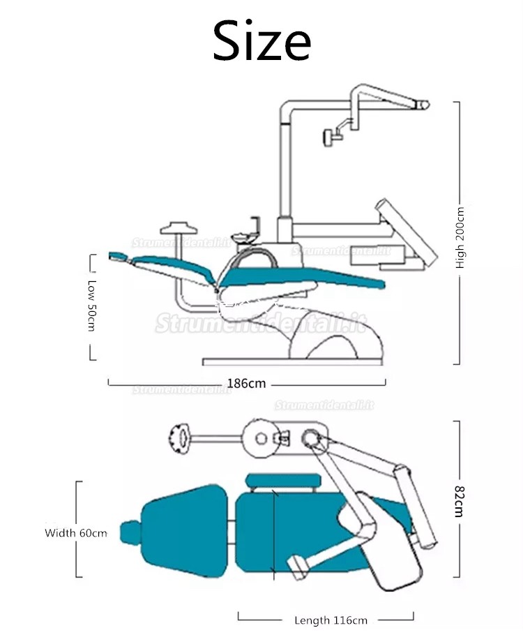 Tuojian® C32 Poltrona odontoiatrica completa economica / riuniti odontoiatrici per adulti