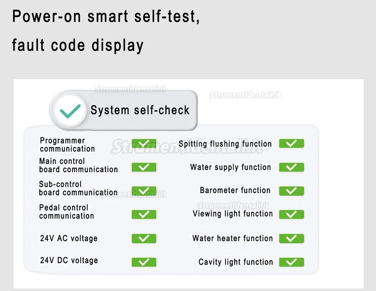 Tuojian® M200(L) Riuniti odontoiatrici digitale di lusso (con disinfezione automatica e touch screen LCD)