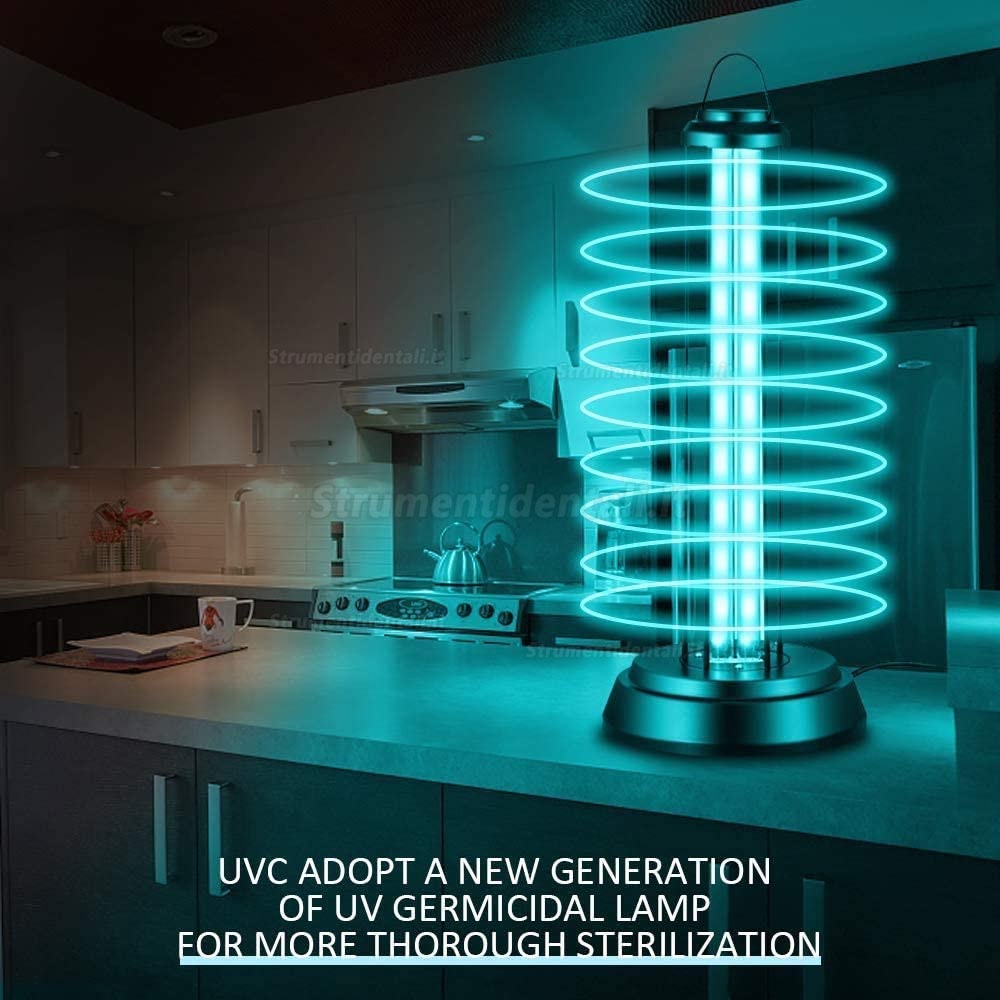 Luce per disinfezione UV-C, Lampada germicida UV Portatile con Controllo a Distanza del Terzo ingranaggio con Telecomando a ozono