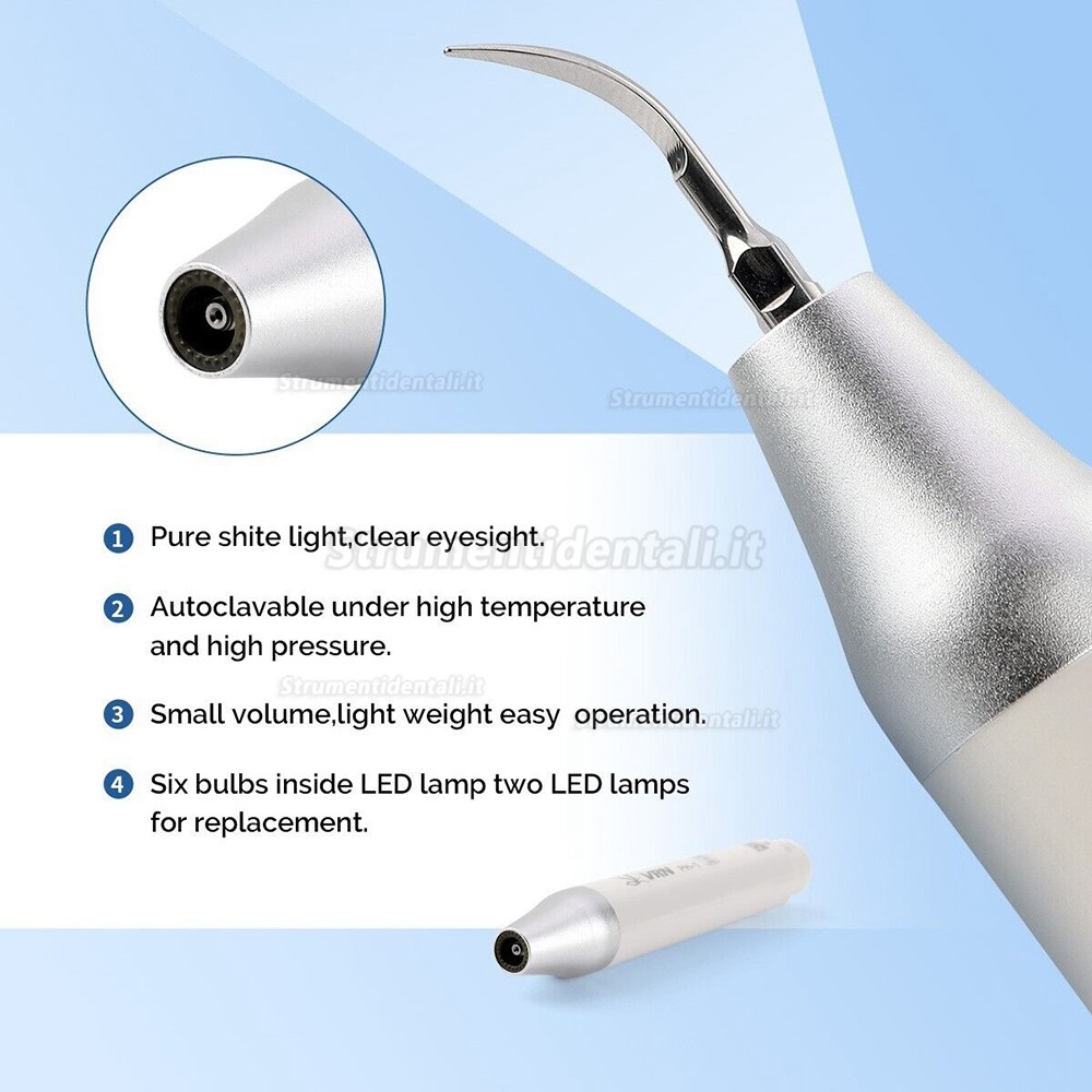 VRN DA-10 Scaler dentale ad ultrasuoni + manipolo LED compatibile Woodpecker EMS Cavitron VRN DA-10 Scaler dentale ad ultrasuoni + manipolo LED compatibile Woodpecker EMS Cavitron