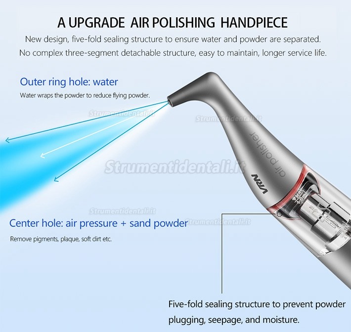 VRN-Q6 Sbiancatore air prophy / lucidatore odontoiatrico + Ablatore ad ultrasuoni