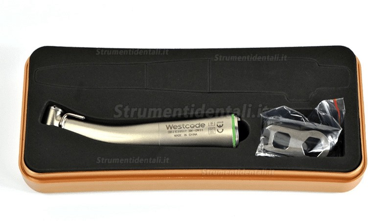 Westcode XM-EW01 20:1 Contrangolo verde con fibra ottica (per chirurgia implantare dentale) Westcode XM-EW01 20:1 Contrangolo verde con fibra ottica (per chirurgia implantare dentale)