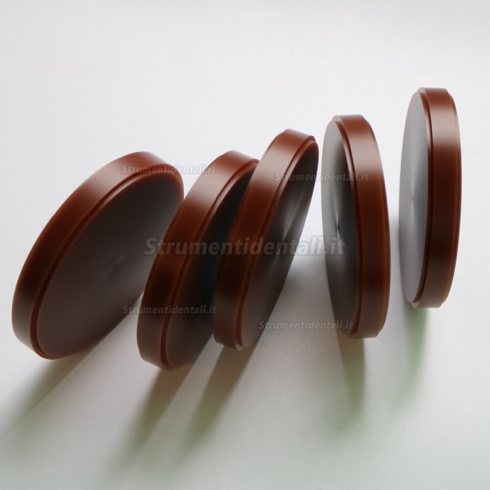 5 pezzi dischi di cera per laboratorio odontotecnico da 98 x 10 a 22 mm per la fresatrice del sistema CAD/CAM Wieland 5 pezzi dischi di cera per laboratorio odontotecnico da 98 x 10 a 22 mm per la fresatrice del sistema CAD/CAM Wieland