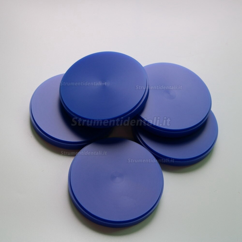 5 pezzi dischi di cera per laboratorio odontotecnico da 98 x 10 a 22 mm per la fresatrice del sistema CAD/CAM Wieland