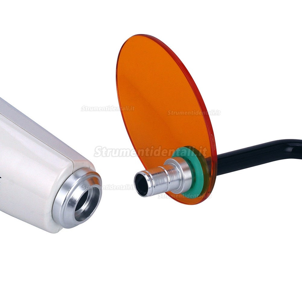 lampada LED di Polimerizzazione Dentaria della Cura della Resina senza Filo con Indicatore LED con il metro 2000mw/cm2 lampada LED di Polimerizzazione Dentaria della Cura della Resina senza Filo con Indicatore LED con il metro 2000mw/cm2