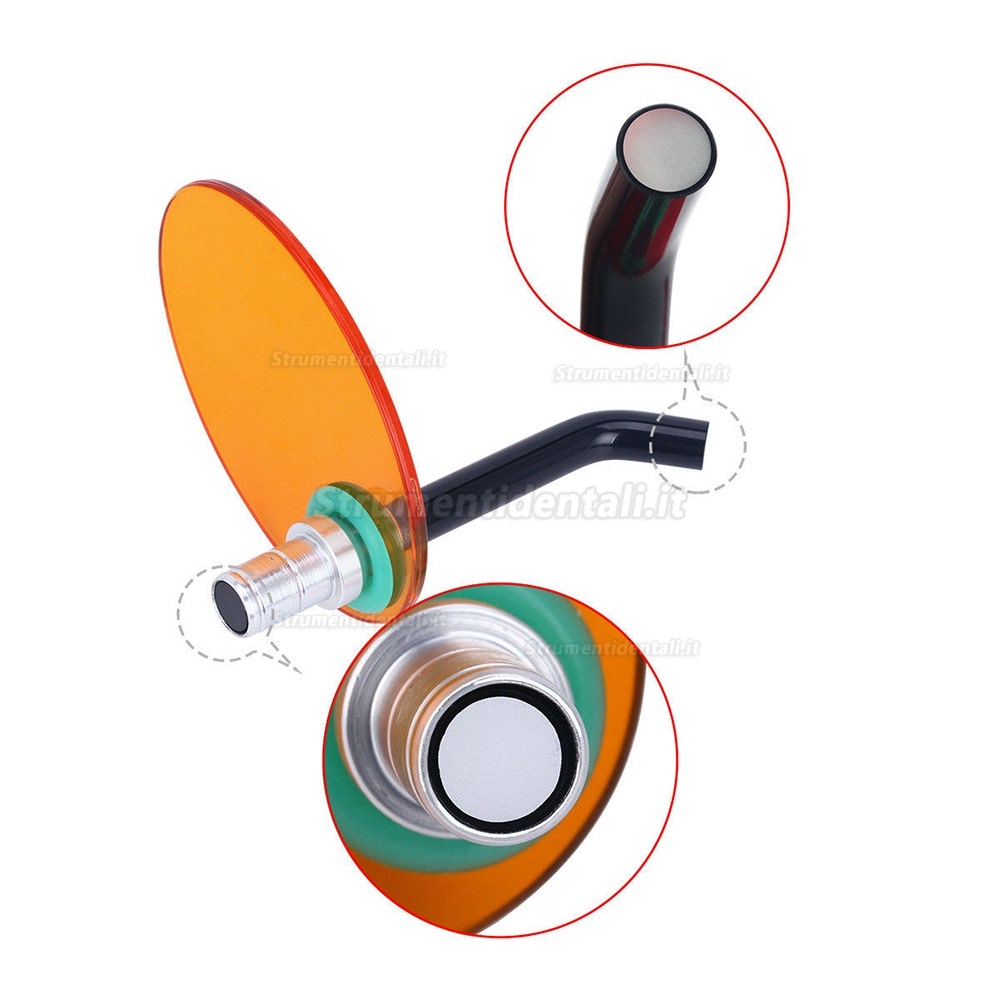 lampada LED di Polimerizzazione Dentaria della Cura della Resina senza Filo con Indicatore LED con il metro 2000mw/cm2 lampada LED di Polimerizzazione Dentaria della Cura della Resina senza Filo con Indicatore LED con il metro 2000mw/cm2