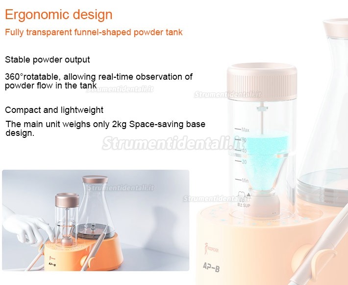 Woodpecker AP-B Sbiancatore air prophy (sopragengivale + subgengivale) + Ablatore ad ultrasuoni