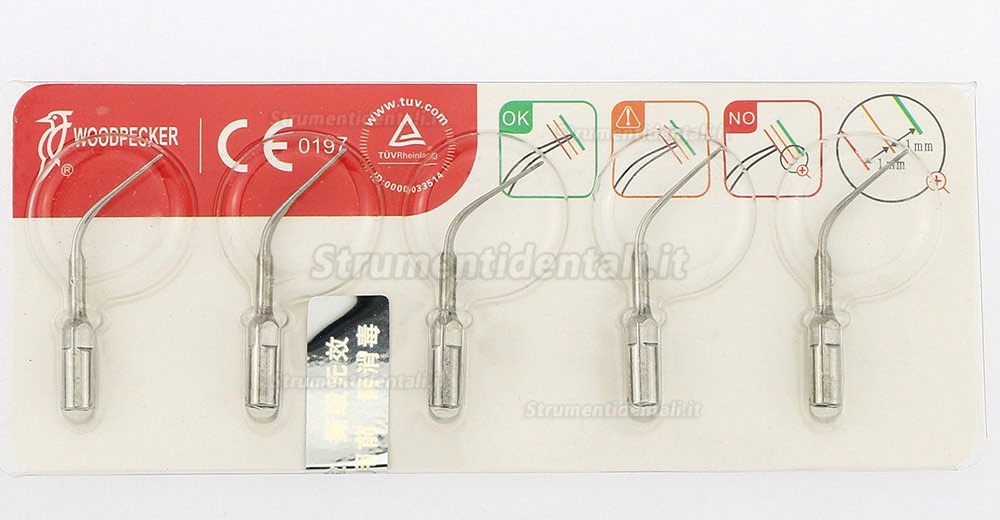 5Pcs Woodpecker® P3 Insertos de Periodoncia EMS Compatible