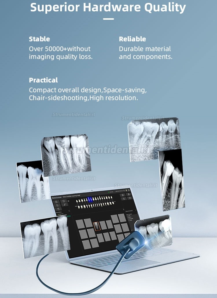 Sensore rvg digitale dentale S1/S2, Sistema sensore intraorale RVG con software
