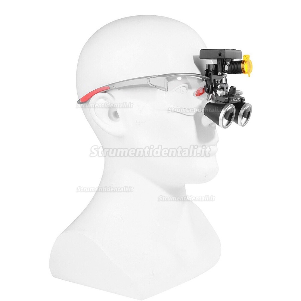 Occhialini binoculari dentali YUYO DY-117 3.5X + Faro LED senza fili 3W DY-010 Occhialini binoculari dentali YUYO DY-117 3.5X + Faro LED senza fili 3W DY-010