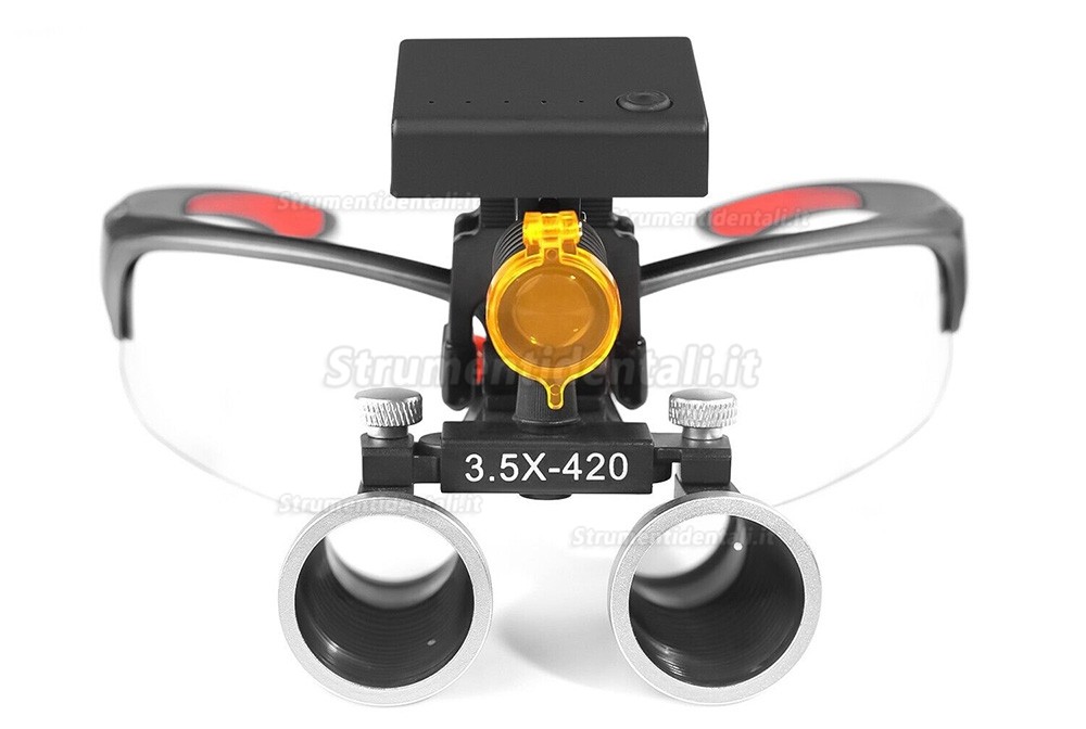 Occhialini binoculari dentali YUYO DY-117 3.5X + Faro LED senza fili 3W DY-010 Occhialini binoculari dentali YUYO DY-117 3.5X + Faro LED senza fili 3W DY-010