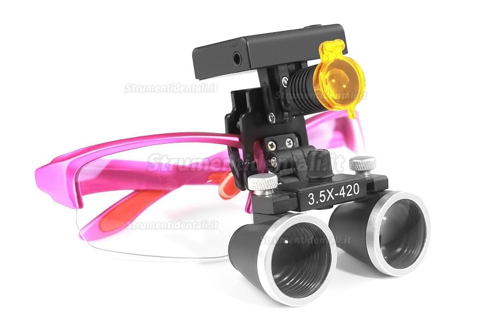 Occhialini binoculari dentali YUYO DY-117 3.5X + Faro LED senza fili 3W DY-010 Occhialini binoculari dentali YUYO DY-117 3.5X + Faro LED senza fili 3W DY-010