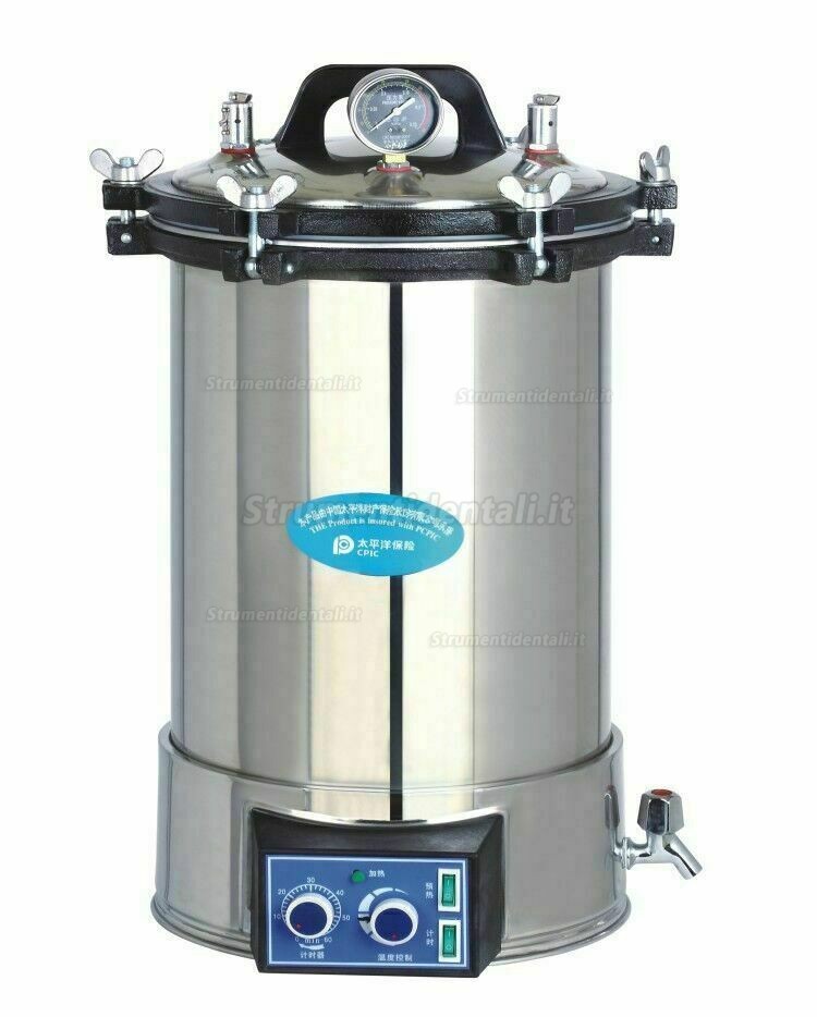 18L/24L Sterilizzatore portatile per autoclave sterilizzatore a vapore in acciaio inossidabile YX-18/24LDJ