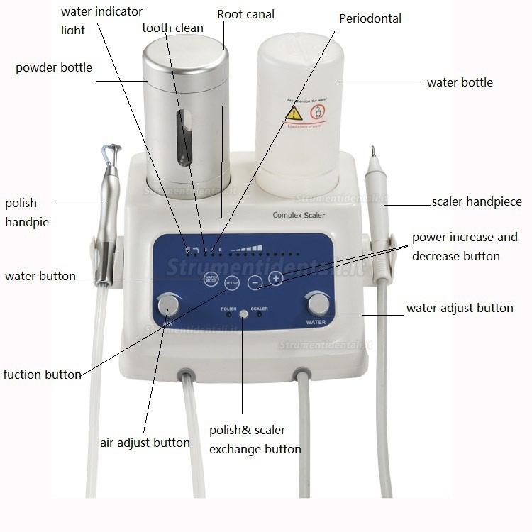 YS YS-CS-A(5E) 2 in 1 Piezo-elettrico Ablatore ad ultrasuoni + Sbiancatore air prophy jet