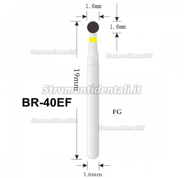 FG BR-40EF 1.6mm Frese diamantate odontoiatrico 100 pz