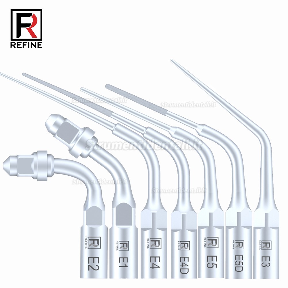 5Pz Refine® Inserti piezo per endodonzia E1 E2 E3 E4 E4 E6 E7 E8 E9 E10 E11 E14 E15 compatible con EMS MECTRON WOODPECKER