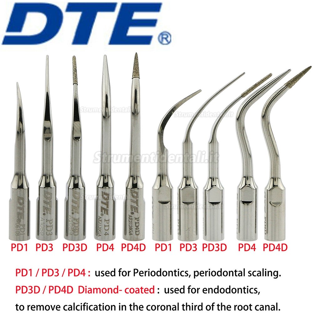 10Pezzi Woodpecker DTE Inserti Piezo per Ablatore PD1/ PD3/ PD3D Diamante/ PD4/ PD4D Diamante Compatibile NSK SATELEC