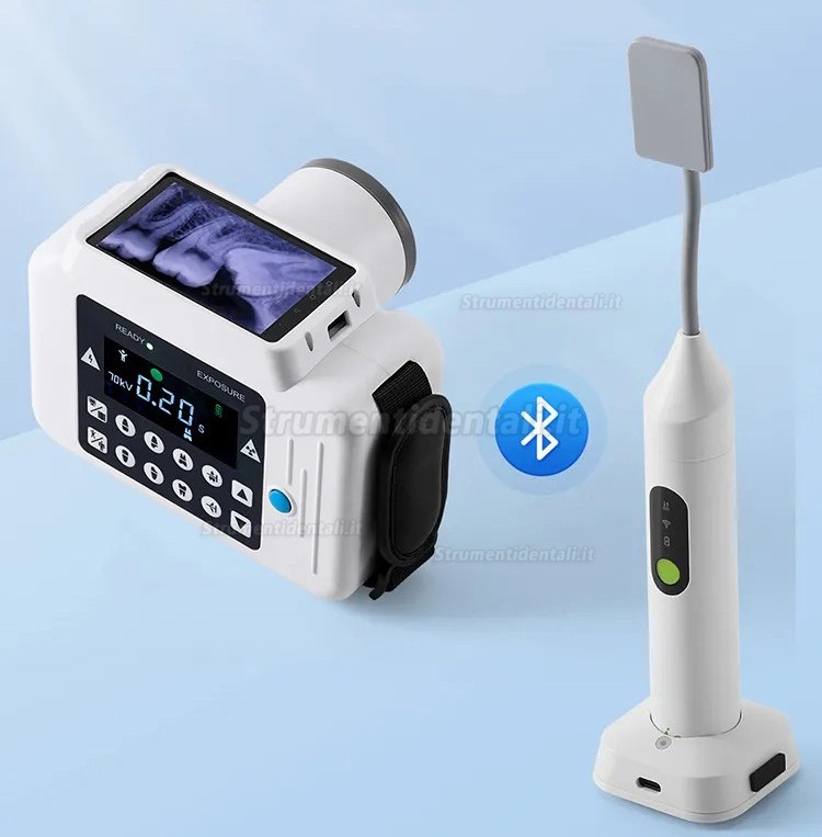 Radiografico endorale portatile con schermo incorporato + Sensore rvg dentale iRay Pluto 0002XW