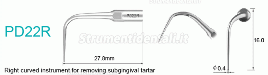 10Pz Refine® Inserti piezo per parodontologia PD2L PD2LD PD2R PD2RD PD5 PD6 PD7 PD8 PD10 compatible con SATELEC NSK DTE GNATUS